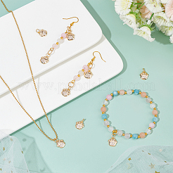 10шт латунные микропаве прозрачные кубические циркониевые подвески&nbsp;KK-FH0003-23