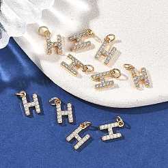 Ciondoli Shegrace in ottone con micro pavé di zirconi cubici trasparenti&nbsp;XGRQ29951-394G-H