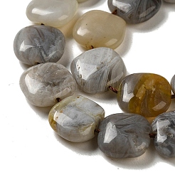 Природные бамбуковых листьев агат бисер нитей&nbsp;G-NH0014-A01-01