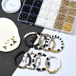 Наборы для изготовления браслетов из круглых/плоских полимерных бусинок и пластиковых бусин ccb своими руками&nbsp;DIY-FS0007-66