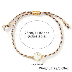 Браслеты из плетеных бусин с эмалью и латунью&nbsp;AG3101-6