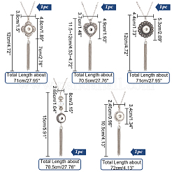 5 шт. 5 стиля сменных кнопок из сплава для изготовления ожерелья FIND-NB0003-50