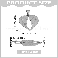2 шт. подвески из нержавеющей стали 304&nbsp;STAS-LP0003-76