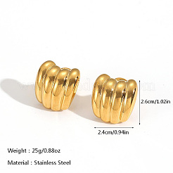 Ohrstecker aus Edelstahl 304 in geometrischer Wellenform für Damen&nbsp;QO0090