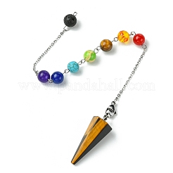 Большие подвески-маятники из натуральных и синтетических драгоценных камней и смолы&nbsp;PALLOY-GO00022