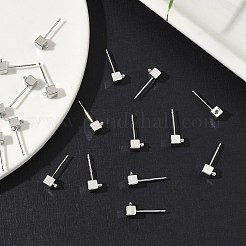 Фурнитура для сережек-гвоздиков в форме куба из латуни&nbsp;XGR0106P-121P