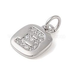 Placcatura a cremagliera in ottone micro pavé di ciondoli con zirconi chiari&nbsp;KK-E110-14P-B