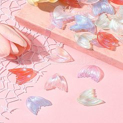 24шт 6 цвета УФ-покрытием Радужные радужные прозрачные акриловые подвески PACR-FS0001-02