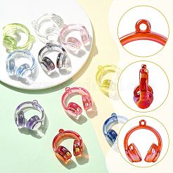 10 Stück 10 Farben UV-Beschichtung transparente Acrylanhänger&nbsp;TACR-FS0001-72