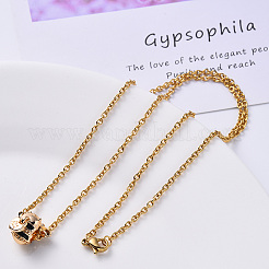 Ожерелье из нержавеющей стали с вакуумным покрытием PVD 304&nbsp;NJEW-S420-007B-G