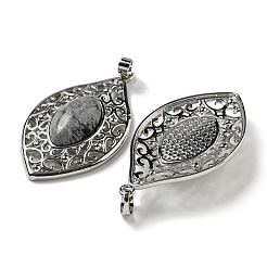 Естественно снежинка обсидиана подвески G-Q158-02A