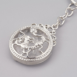 Брелок из натурального кварцевого хрусталя KEYC-P041-C01