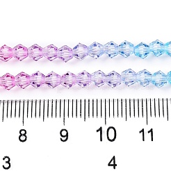 Perles de verre en fil de peinture cuite à dégradé de couleurs&nbsp;LS-DGLA-A039-T6mm-A06