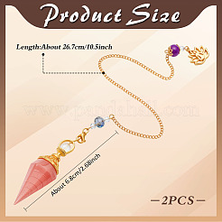 2 пакетик маятников для биолокации из сплава и железа AJEW-MA0001-19B