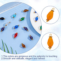 100шт 10 цвета стеклянный кулон PALLOY-GO00015