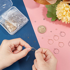 120 шт. 2-цветная фурнитура для сережек-колец из хирургической нержавеющей стали 316 STAS-UN0043-01