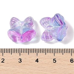 Perles de verre transparentes peintes en aérosol&nbsp;GLAA-Z011-06B