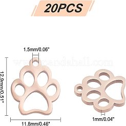 20 pz ciondoli in acciaio inossidabile 304&nbsp;STAS-UN0032-63