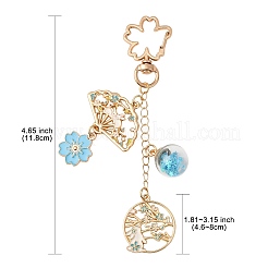 Подвесные брелки из сплава эмали&nbsp;HJEW-FS00049-01