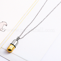 Ожерелья с подвесками в форме таблеток из нержавеющей стали 304 с цепочками из медицински&nbsp;JS1441-1