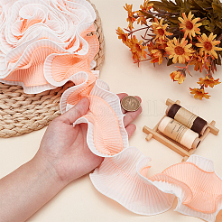 Шифоновая органза плиссированная кружевная отделка DIY-WH0892-01A