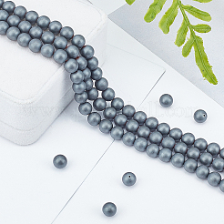 4 нити матовых немагнитных синтетических гематитовых круглых бусин&nbsp;G-OC0001-98