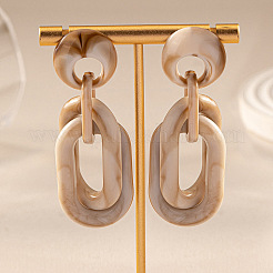 Boucles d'oreilles pendantes en résine imitation coquillage&nbsp;WG25AAC-01