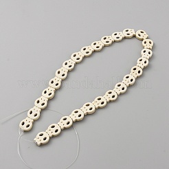 Окрашенные синтетические бирюзовые бусы нити&nbsp;G-WH0030-06A-02