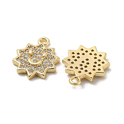 Латунные микропаве прозрачные кубические циркониевые подвески&nbsp;KK-H460-16G