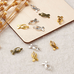 Сплавочные подвески ленты символа борьбы против рака молочной железы со словом 