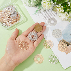 48 шт. 6 стиля подвески из латуни с филигранным покрытием KK-DC0003-05