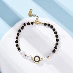 Браслеты из нержавеющей стали 304 для женщин BJEW-Z099-01G