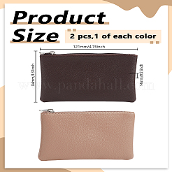 2 шт. 2-х цветные сумки из искусственной кожи на молнии&nbsp;ABAG-LP0001-83C