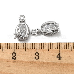 Латунный кулон с прозрачным стеклом KK-H460-14P