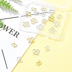 20 шт. 4 стиля латунных S-образных застежек KK-FS0001-59