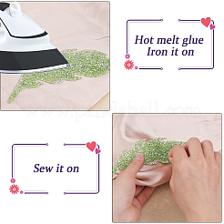 8 шт. 8-х цветные стразы горячей фиксации в форме листа&nbsp;DIY-CA0005-47