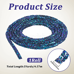 Ab Kunststoff Glitzer Pailletten Seil für DIY Brautkleider Kostüm Kleidung Schuhe Schmuck Zubehör&nbsp;OCOR-WH20007-02A-03