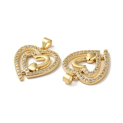 Покрытие стойки латунь микропаве прозрачные подвески из кубического циркония&nbsp;KK-F853-15G