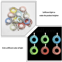 12 шт. подвески из синтетического светящегося камня двух цветов G-CA0001-74