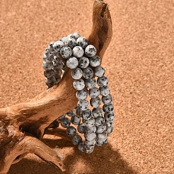 Браслеты из натуральной кунжутной яшмы / киви с яшмой BJEW-K212-A-033