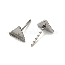 Impostazioni cabochon per orecchini resistenti all'ossidazione impostazioni vuote per orecchini in acciaio inossidabile 304&nbsp;LS-STAS-Q170-11