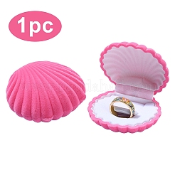 1 шт. бархатные шкатулки для хранения украшений в форме ракушки VBOX-YW0001-05B
