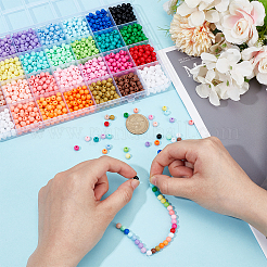 1960шт 27 цвета непрозрачные акриловые бусины&nbsp;MACR-PH0002-02