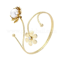 Браслеты-манжеты из сплава лотоса для девушек и женщин&nbsp;LS-AJEW-A063-01J-G