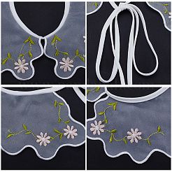 Отстегивающиеся женские накладные воротники из органзы AJEW-WH0348-50