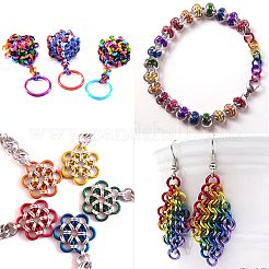 1500шт 15 цвета алюминиевые прыжковые кольца ALUM-CJ0001-21