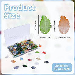 200pcs 20 Farben handgemachte Bunte Malerei-Anhänger&nbsp;LAMP-DR0001-14
