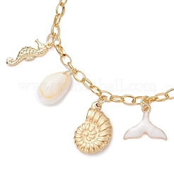 3 шт. 3-цветные браслеты с подвесками из нержавеющей стали и эмалированного сплава&nbsp;BJEW-JB12215