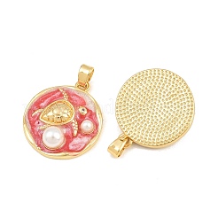 Pendentifs d'émail en laiton &nbsp;KK-CBAEBFB-06G