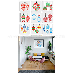 9 stücke weihnachten licht ball pet aushöhlen zeichnung malerei schablonen&nbsp;DIY-MA0006-28